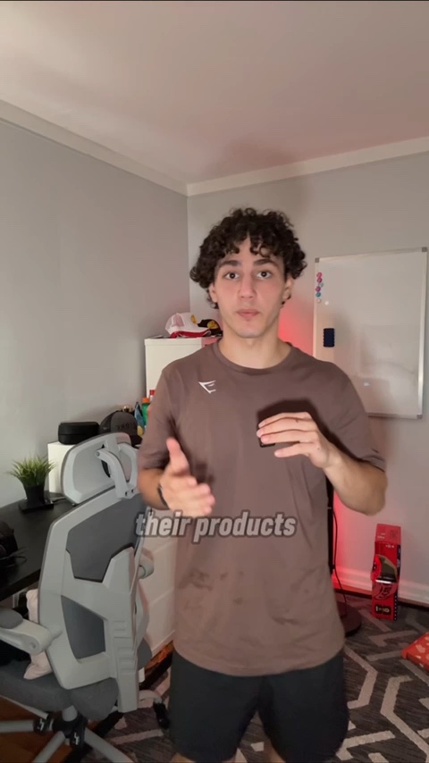 Wesam presenting Gymshark apparel